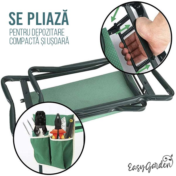 EASYGARDEN® - 3 V 1 – SCAUN PENTRU GRĂDINĂRIT
