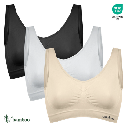 BAMBOOFLEX™ – SUTIEN FĂRĂ CUSĂTURI CU BUREȚI (3 ÎN PACHET) - 26,30 lei per bc.