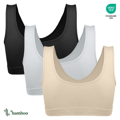 BAMBOOFLEX™ – SUTIEN FĂRĂ CUSĂTURI CU BUREȚI (3 ÎN PACHET) - 26,30 lei per bc.