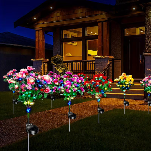 FLORABRIGHT™ – LAMPĂ SOLARĂ DE GRĂDINĂ ÎN FORMĂ DE FLOARE
