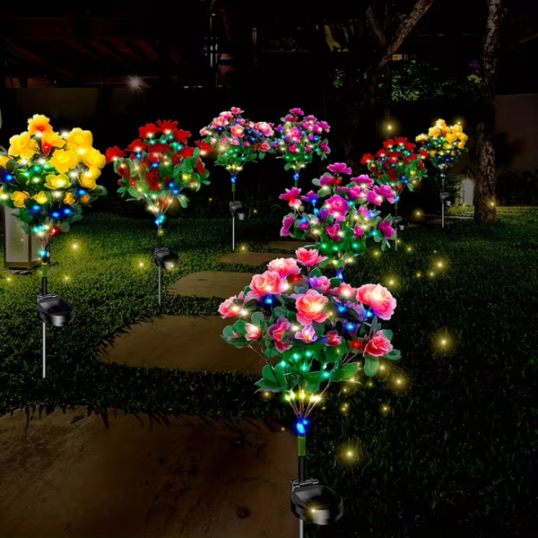 FLORABRIGHT™ – LAMPĂ SOLARĂ DE GRĂDINĂ ÎN FORMĂ DE FLOARE
