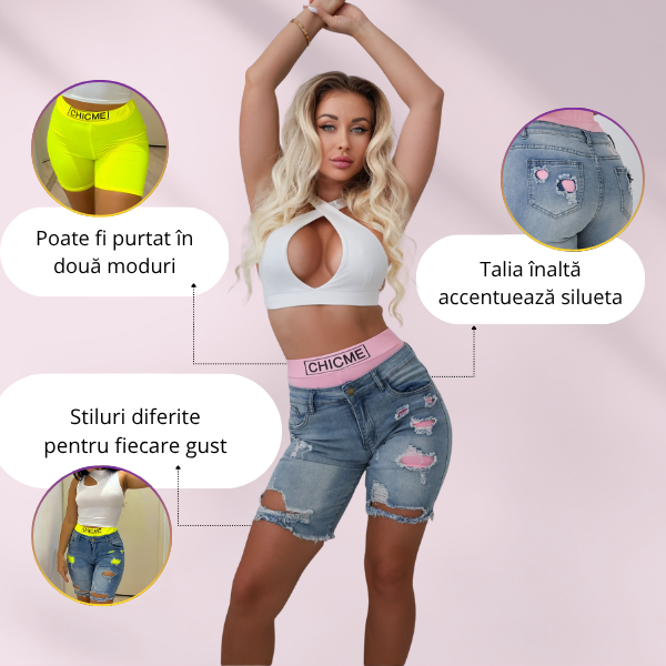 PATCHFUSION - PANTALONI SCURȚI PENTRU FEMEI