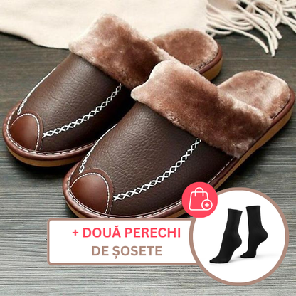 SNOOK® – PAPUCI DE CASĂ TERMICI DIN PIELE