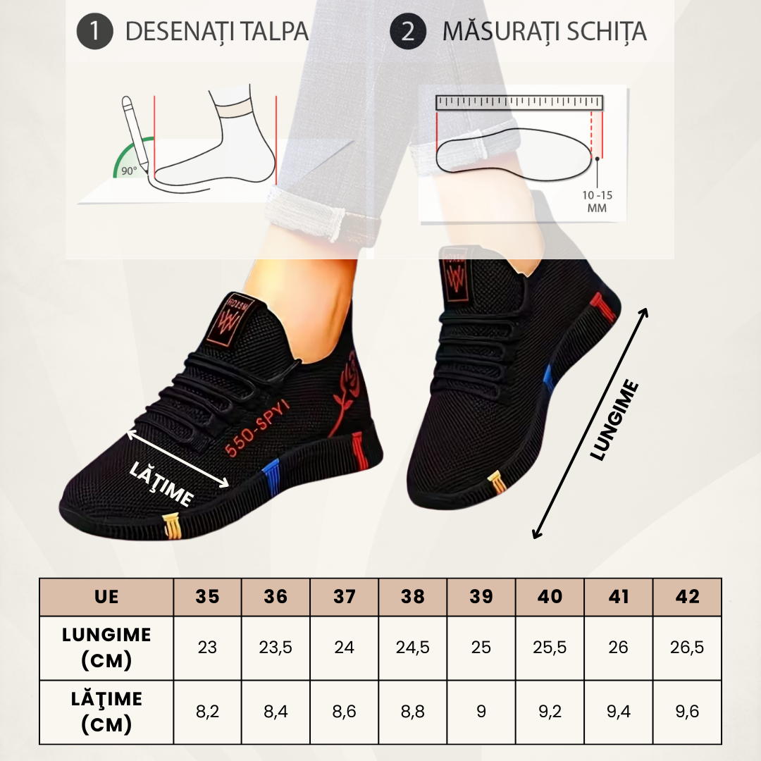 ROVIA - SNEAKERS DAMĂ UȘORI ȘI RESPIRABILI PENTRU ZI DE ZI