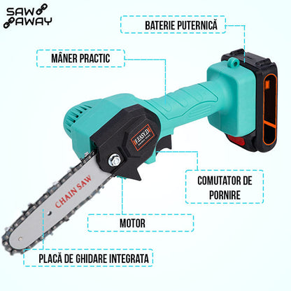SAWAWAY™ –  FIERĂSTRĂU MANUAL CU ACUMULATOR
